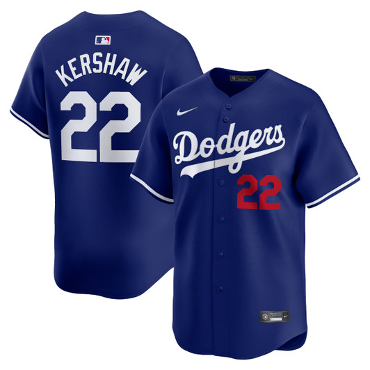 Clayton Kershaw #22 Los Angeles Dodgers Nike Alternate Limited Player Jersey - Royal