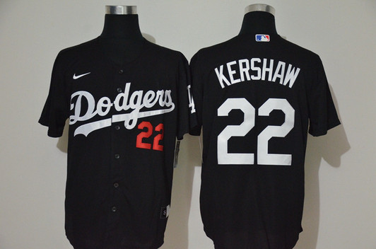 Clayton Kershaw #22 Los Angeles Dodgers Nike Mens Limited Cool Base Jersey - Black