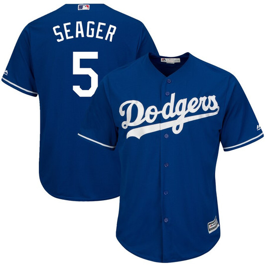 Corey Seager #5 Los Angeles Dodgers Majestic Big And Tall Alternate Cool Base Limited Player Jersey - Royal