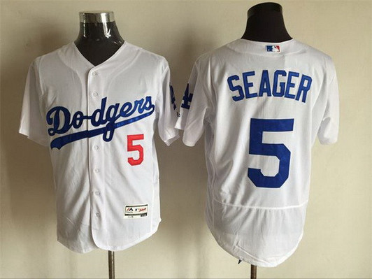 Corey Seager #5 Los Angeles Dodgers Majestic Mens 2016 Flexbase Limited Baseball Jersey - White