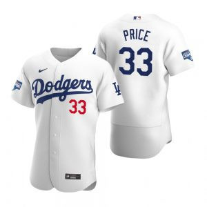 David Price #33 Los Angeles Dodgers 2020 World Series Champions Limited Jersey - White