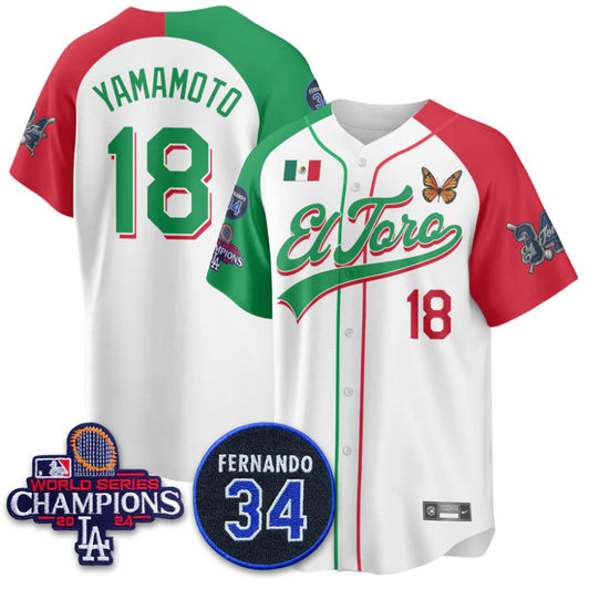 El Toro #18 Los Angeles Dodgers Yamamoto Mexican 34 Alternate Limited Jersey