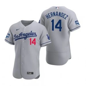 Enrique Hernandez #14 Los Angeles Dodgers 2020 World Series Champions Road Limited Jersey - Gray
