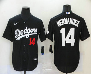 Enrique Hernandez #14 Los Angeles Dodgers Nike Mens Limited Cool Base Jersey - Black
