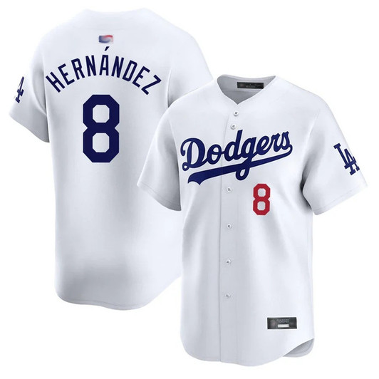 Enrique Hernandez #8 Los Angeles Dodgers Home Limited Jersey - White