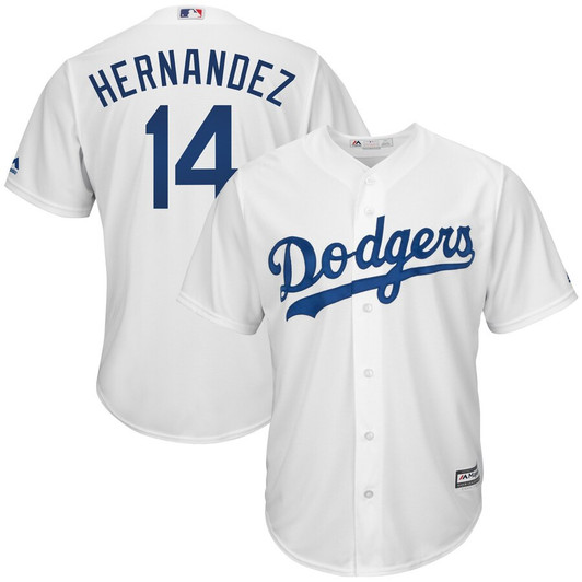 Enrique Hernandez #8 Los Angeles Dodgers Majestic Cool Base Home Limited Player Jersey - White