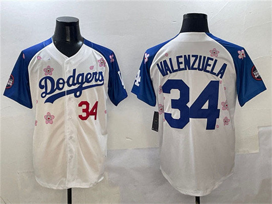 Fernando Valenzuela #34 Los Angeles Dodgers 2025 Tokyo Series Limite Limited Jersey - White Royal