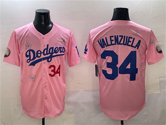 Fernando Valenzuela #34 Los Angeles Dodgers 2025 Tokyo Series Limited Stitc Jersey - Pink