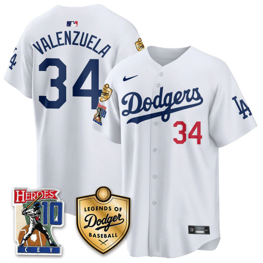 Fernando Valenzuela #34 Los Angeles Dodgers Ron Cey Legends Of Dodgers Limited Jersey - White