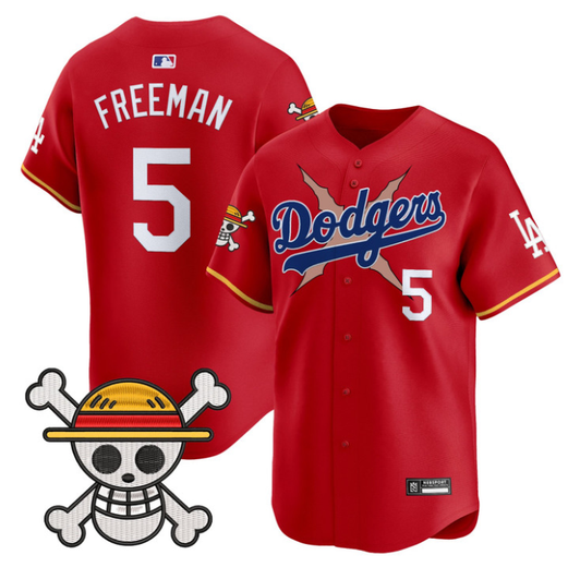 Freddie Freeman #5 Los Angeles Dodgers 2025 One Piece Limited Jersey - Red