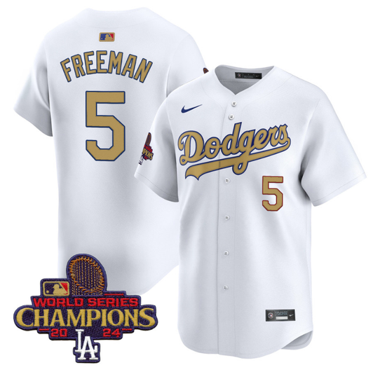 Freddie Freeman #5 Los Angeles Dodgers 2025 Vapor Premier White Jersey - Gold