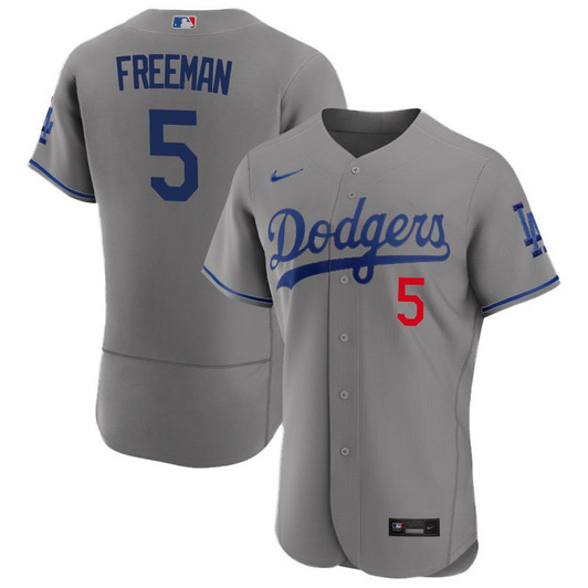 Freddie Freeman #5 Los Angeles Dodgers Dark Limited Jersey - Gray