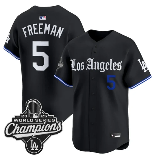 Freddie Freeman #5 Los Angeles Dodgers Gothic Edition Premier Jersey