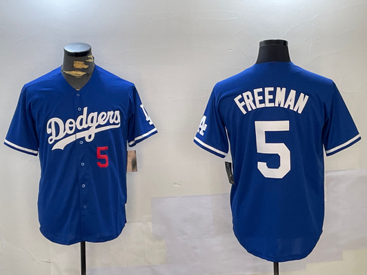 Freddie Freeman #5 Los Angeles Dodgers Number Cool Base Baseball J Limited Jersey - Blue