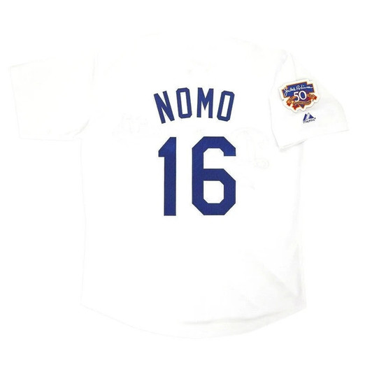 Hideo Nomo Los Angeles Dodgers 1997 Home W Jackie 50Th Patch 3Xl Limited Jersey