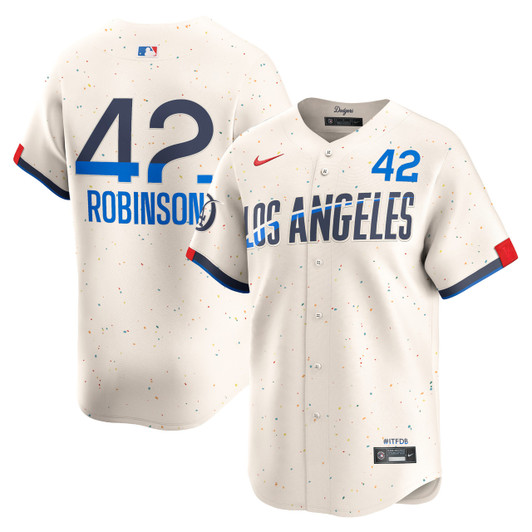 Jackie Robinson #42 Los Angeles Dodgers Nike 2024 City Connect Limited Player Jersey - Cream