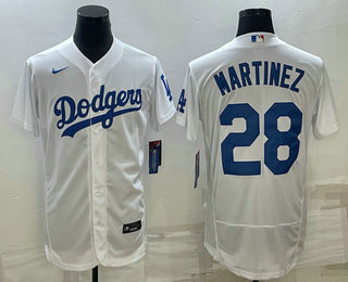 Jd Martinez #28 Los Angeles Dodgers Mens Limited Flex Base Baseball Jersey - White