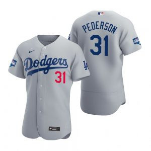 Joc Pederson #31 Los Angeles Dodgers 2020 World Series Champions Limited Jersey - Gray