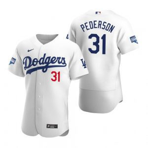Joc Pederson #31 Los Angeles Dodgers 2020 World Series Champions Limited Jersey - White