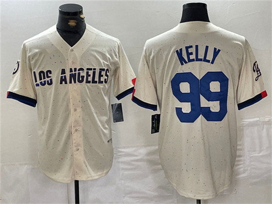 Joe Kelly #99 Los Angeles Dodgers Limited Baseball Jersey - Cream