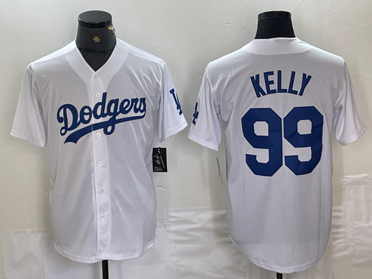 Joe Kelly #99 Los Angeles Dodgers Cool Base Jerseys Baseball Jers Limited Jersey - White