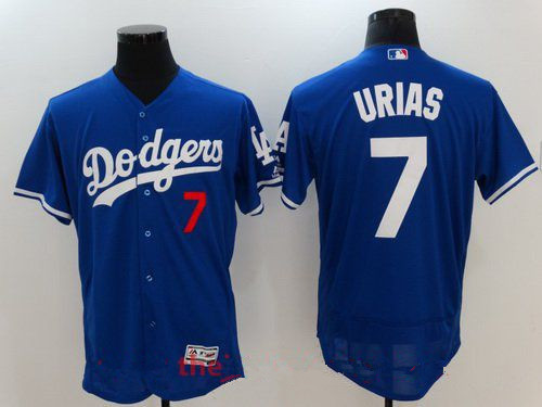 Julio Urias #7 Los Angeles Dodgers Majestic Mens Limited Flex Base Jersey - Royal Blue
