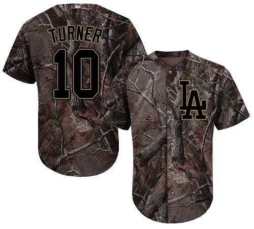 Justin Turner #10 Los Angeles Dodgers Realtree Limited Cool Base Baseball Jersey - Camo