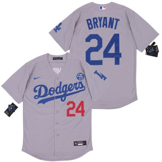 Kobe Bryant #24 Los Angeles Dodgers 2020 Light Limited Jersey - Grey