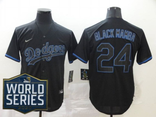 Kobe Bryant #24 Los Angeles Dodgers 2020 Mamba Black Limited Jersey - Black