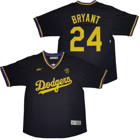 Kobe Bryant #24 Los Angeles Dodgers 2020 Tribute Limited Jersey - Black Blue