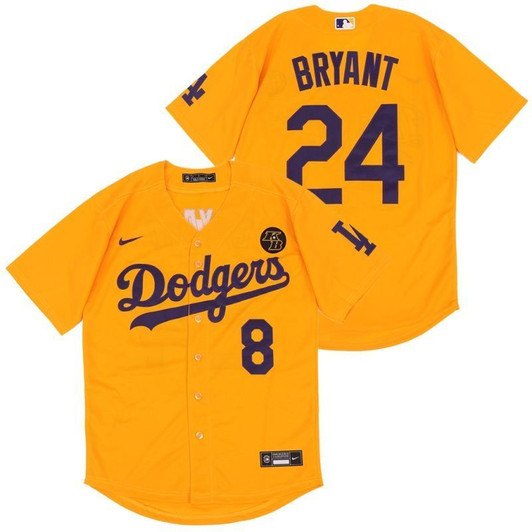 Kobe Bryant #24 Los Angeles Dodgers 2020 Tribute Limited Jersey - Yellow