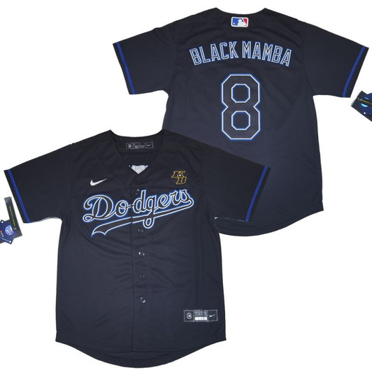 Kobe Bryant #8 Los Angeles Dodgers 2020 Mamba Navy Blue Limited Jersey - Black