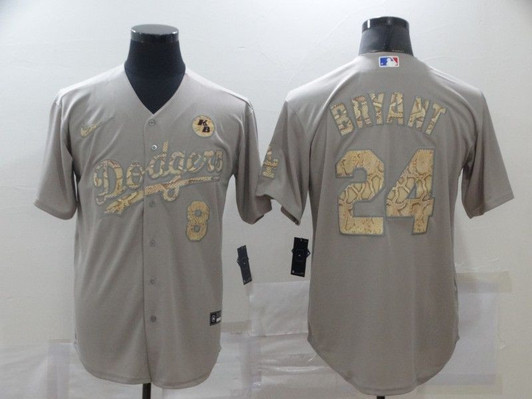 Kobe Bryant #8 Los Angeles Dodgers 2020 Tribute Limited Jersey - Grey