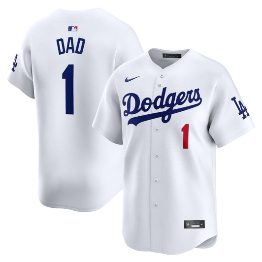 Los Angeles Dodgers #1 Nike Dad Home Limited Jersey - White