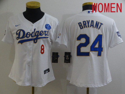 Los Angeles Dodgers #24 Nike Women 2021 Bryant Limited Jersey - White