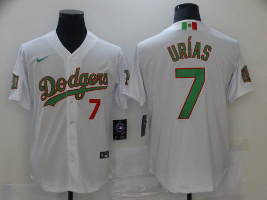 Los Angeles Dodgers #7 Nike Men 2021 Urias Limited Jersey - White