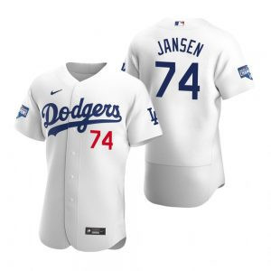 Los Angeles Dodgers #74 2020 Kenley Jansen World Series Champions Limited Jersey - White