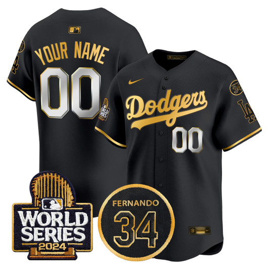 Los Angeles Dodgers 2024 Fernando Memorial World Series Patch Vapor Premier Limited Custom Jersey