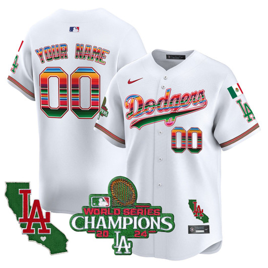 Los Angeles Dodgers 2024 Mexico World Series Champions Vapor Premier Limited Custom Jersey