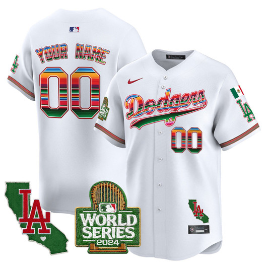 Los Angeles Dodgers 2024 Mexico World Series Vapor Premier Limited Custom Jersey