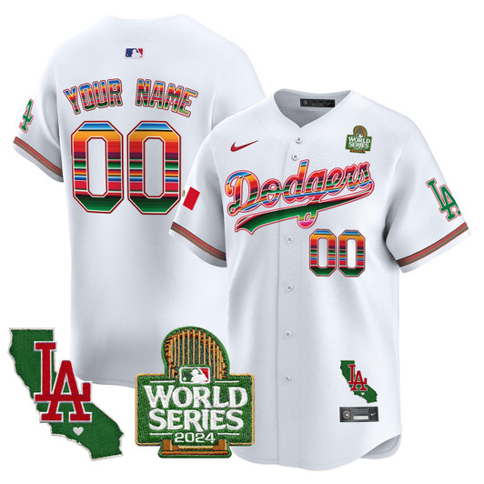 Los Angeles Dodgers 2024 Mexico World Series Vapor Premier Limited V2 Custom Jersey