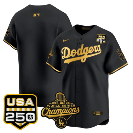 Los Angeles Dodgers 2025 Blank World Series Champions Usa Limited Team Jersey