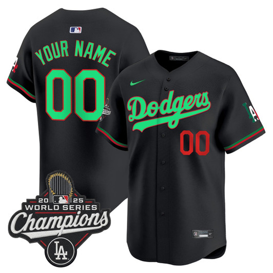 Los Angeles Dodgers 2025 Mexico World Series Champions Vapor Premier Limited V2 Custom Jersey