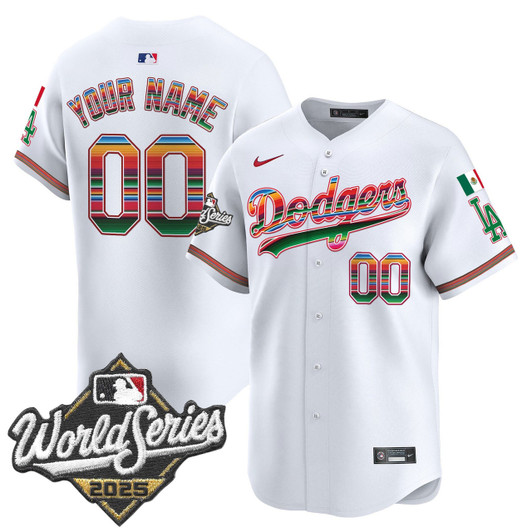 Los Angeles Dodgers 2025 Mexico World Series Vapor Premier Limited Custom Jersey