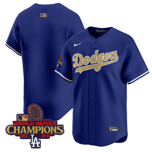 Los Angeles Dodgers 2025 No Name Vapor Premier Limited Royal Team Jersey - Gold