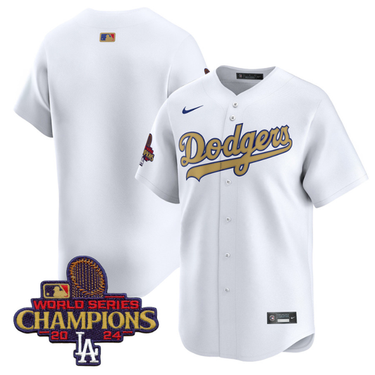 Los Angeles Dodgers 2025 No Name Vapor Premier Limited White Team Jersey - Gold