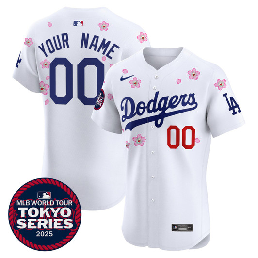 Los Angeles Dodgers 2025 Tokyo Series Vapor Premier Elite Custom Jersey