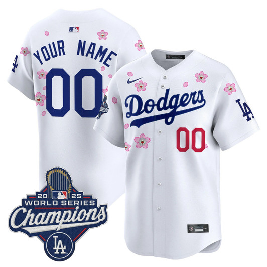 Los Angeles Dodgers 2025 World Series Champions X Tokyo Series Vapor Premier Limited Custom Jersey