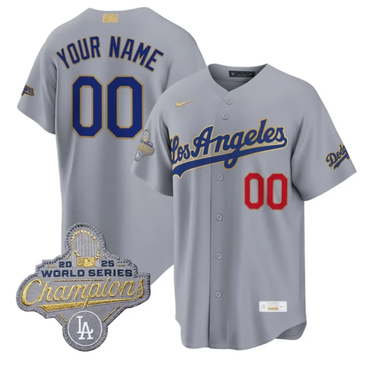 Los Angeles Dodgers Limited Baseball Custom Jersey - Grey
