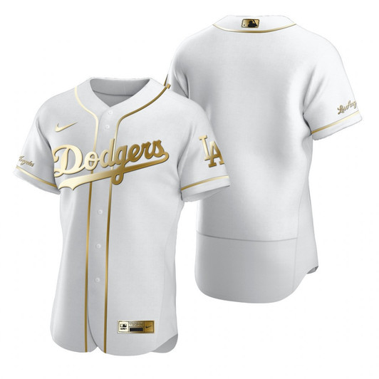 Los Angeles Dodgers Brandedition White Gift Dodgers Fans Limited Jersey - Golden